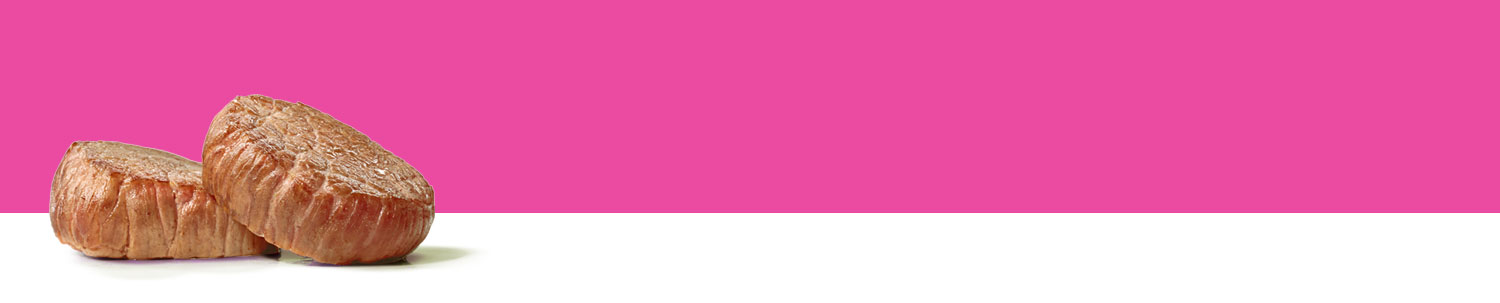 Two cylindrical objects with a textured surface are placed against a pink background.